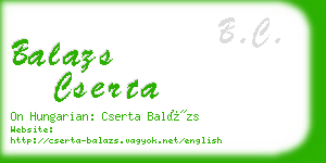 balazs cserta business card